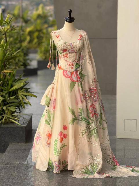 SCnx 1195 organza Surat lehenga choli online shopping